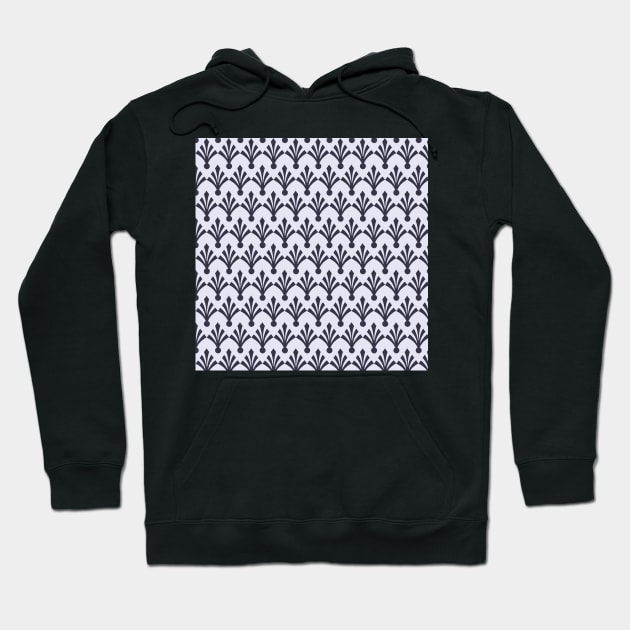 Navy blue diamond shaped motif pattern Hoodie by SamridhiVerma18